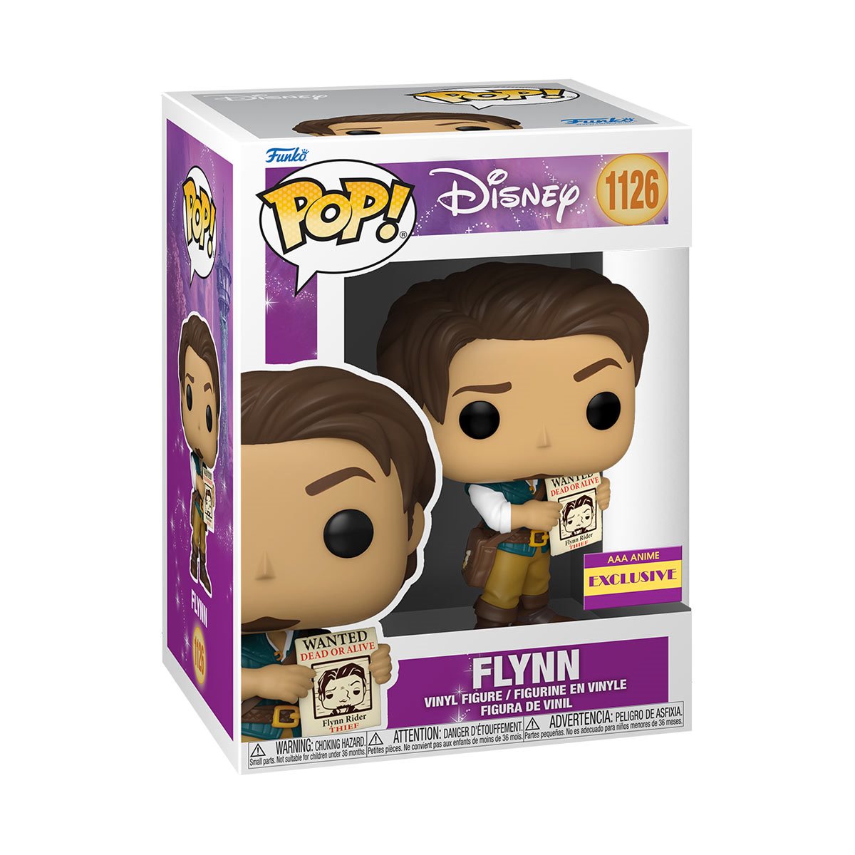 Disney Tangled Flynn Rider Funko Pop! Vinyl Figure - AAA Anime Exclusive #1126