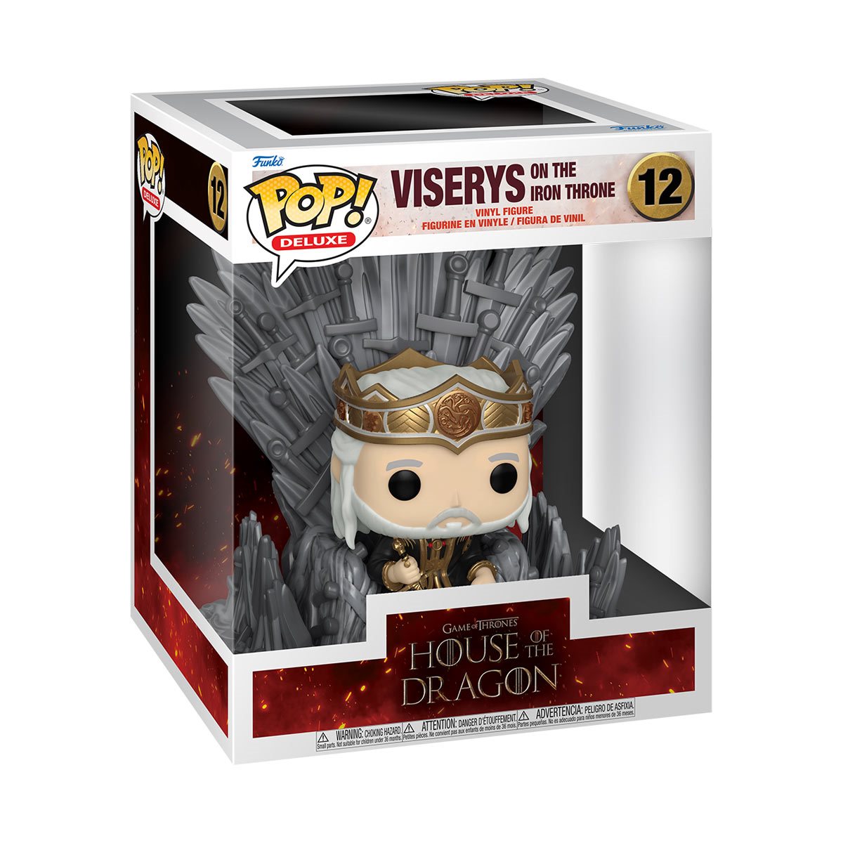 House of the Dragon Viserys on the Iron Throne Deluxe Funko Pop! Vinyl Figure #12