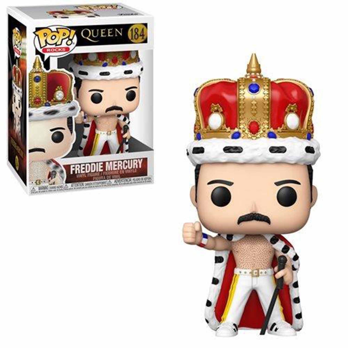 Funko Pop Rocks Freddie Mercury King #184
