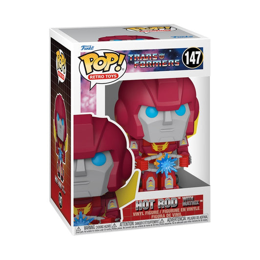 TRANSFORMERS  -  RETRO TOYS  # 147  -  POP! VINYL FIGURE OF HOT ROD WITH MATRIX