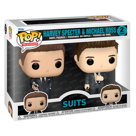 SUITS  -  POP! 2-PACK VINYL FIGURES OF HARVEY SPECTER & MICHAEL ROSS